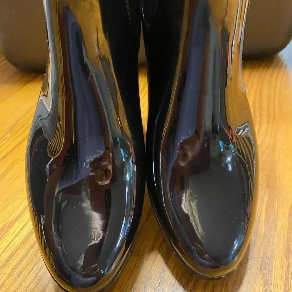 Storm By Cougar Black Waterproof Chelsea Rain Boot Size 8